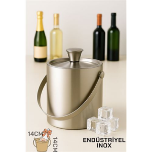 HSNET Buz Kovası Çift Cidarlı Yalıtımlı Endüstriyel Inox Şampanya Şarap Bira Soğutucu MEDIUM