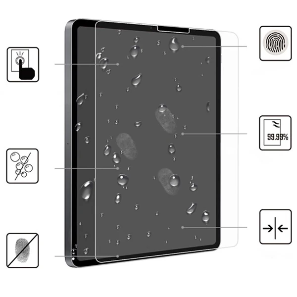 İPad Pro 12.9 2021-2020-2018 Tempered Cam Ekran Koruyucu-(5775) - Görsel 2