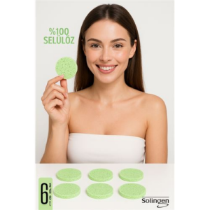 HSNET  Makyaj Temizlik Pedi Cilt Temizlik Süngeri Doğal Selülöz 6 ADET 711912