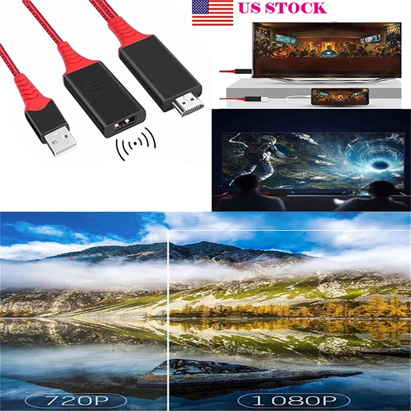 1080p Hdmi 2 İn1 Cast Telefondan Tv Wireless Dönüştürücü Adaptör-(5775) - Görsel 2