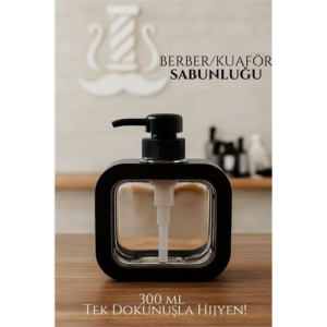 HSNET Berber Sabunluğu – Modern Pompalı Dispenser | Sıvı Sabun Şampuan Losyon İçin 300 ml