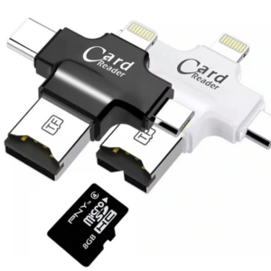 Card Reader 4in1 Type-C- İphone Lightning-Micro Usb Hafıza Kart Okuyucu-(5775)
