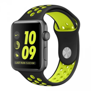 Ally Apple Watch 7-8 45mm 6-5-4 44mm Kayış Kordon Nike Style Soft Silikon 3-2-1 42mm-(5775)