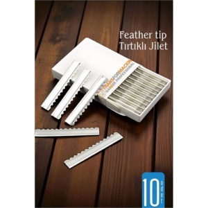 HSNET Feather Tip Tırtıklı Ustura Jileti 10 Adet