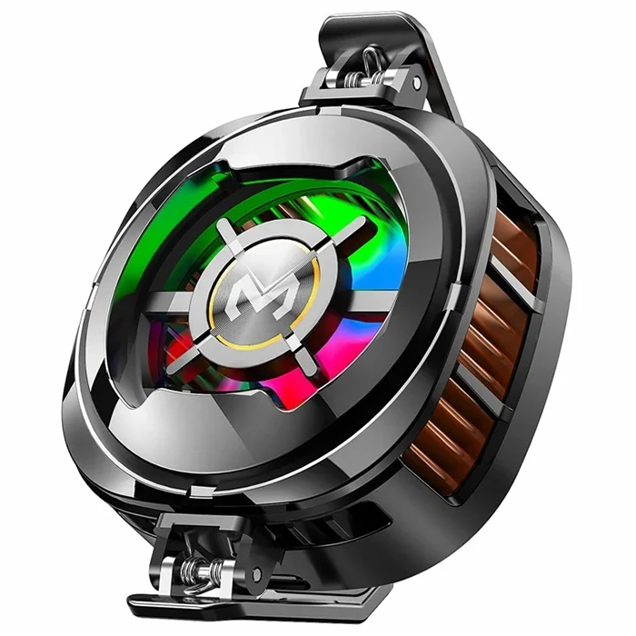 MEMO CX06 iOS Android Soğutucu 15W Manyetik + Arka Klips 2'si 1 Arada Yarı İletken Soğutma Fanı Radyatörü-(5775)