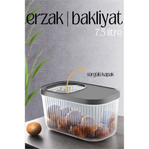 HSNET MultiBox Erzak Bakliyat Kutusu Sürgülü Kapak 7.5 Litre
