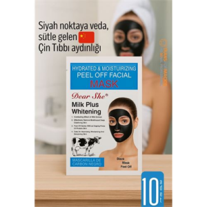 HSNET Milk Plus Siyah Maske – Yüz Maskesi Peel-Off Beyazlatıcı Etkili