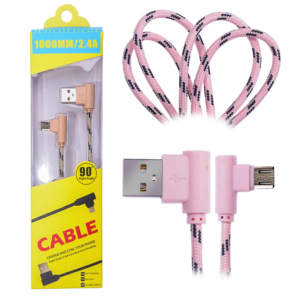 Ally Micro Usb Eğik Başlı Halat Usb Kablo 1metre-(5775)