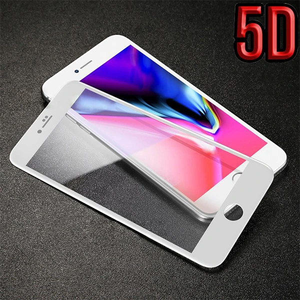 İPhone 8 Plus 7 Plus 5d Kavisli Full Kırılmaz Cam Ekran Koruyucu-(5775) - Görsel 2