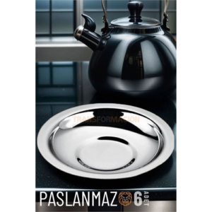 HSNET Veneta 6 Adet Metal Çay Tabağı Seti