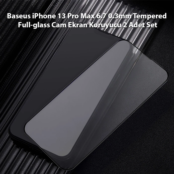 Baseus iPhone 13 Pro Max 6.7 0.3mm Tempered Full-glass Cam Ekran Koruyucu 2 Adet Set-(5775) - Görsel 2
