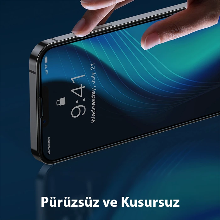 Baseus iPhone 13 Pro Max 6.7 0.3mm Tempered Full-glass Cam Ekran Koruyucu 2 Adet Set-(5775) - Görsel 5