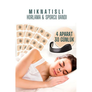 HSNET Manyetik Burun Bandı - 30 GÜNLÜK Sporcu Burun Bandı - Horlama Önleyici Azaltıcı - 4 Farklı Boyut