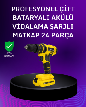 12V Akülü Matkap | 20-30 Nm Tork Çift Hız Ayarı ve LED Işık