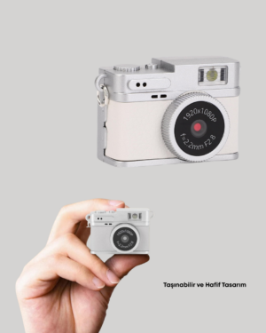 Mini Retro Dijital Kamera 1080P Full HD Dahili 128GB Hafızalı