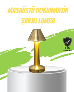 LED Masa Lambası 3 Renk Ayarlı Şarjlı Kablosuz Modern Tasarım
