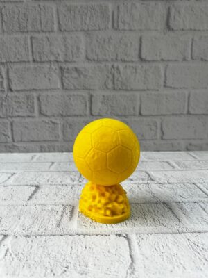 Mini FIFA Futbol Topu Biblo Sarı Renk 10cm Spor Temalı Dekor
