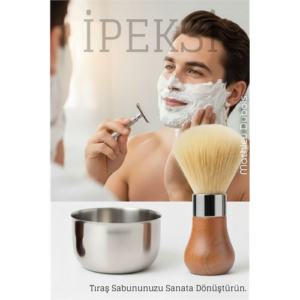 Premium Tıraş Fırçası - Dişbudak Saplı - %70 Domuz Kılı Karışımı | Yoğun Köpük Pürüzsüz Tıraş