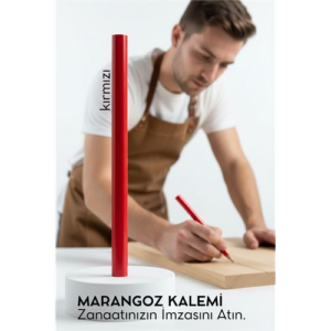 KIRMIZI Marangoz Kalemi - Ahşap İşleme Kalemi - Ahşap İşleme İşaretleme Araçları