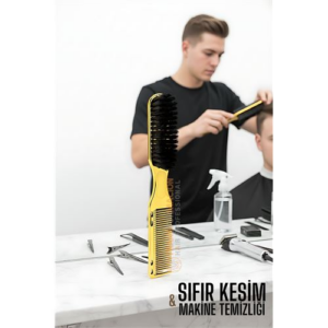 Gold Fade Fırça – Berberler İçin Sıfır Kesim ve Makine Temizleme Fırçası