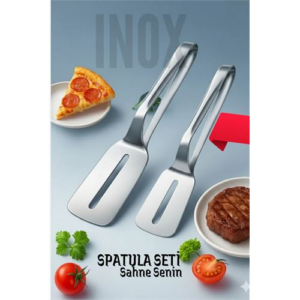 2 li Inox Spatula Seti – Pizza Tatlı Et Servisi İçin Ergonomik Tasarım