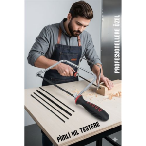 Profesyonel El Testeresi Kıl Testere + 5 Bıçak  Çok Amaçlı Hassas Ahşap/Metal Kesim Bıçakları