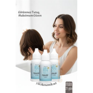 3 lü Protez Saç Yapıştırıcı - Peruk ve Keratin Kaynak Saç İçin Görünmez ve Uzun Süreli Yapıştırıcı  Bold Hold