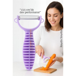 135 cm Ergonomik Sebze Soyacağı – Renkli Tasarım Paslanmaz Bıçaklı Konforlu Kullanım