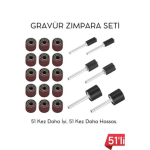 51'li Mini Zımpara Gravür Seti Dremel Ucu: Profesyonel Taşlama Parlatma ve Şekillendirme Aleti
