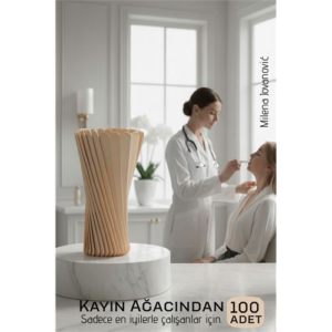 Steril Ahşap Abeslang Dil Çubuğu - 100 Adet | Profesyonel Klinik Tip Pürüzsüz Dokulu  Dayanıklı
