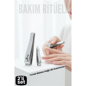 2 li set Jagger Alman Tip Tırnak Makası Seti | Keskin ve Ergonomik Paslanmaz Çelik