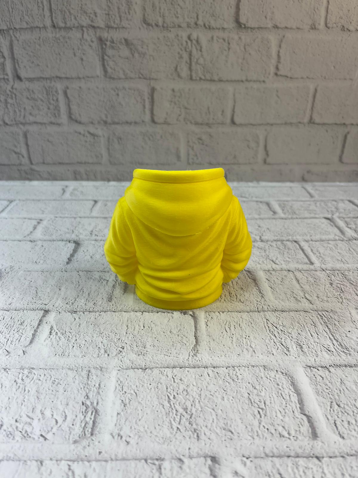 Sarı Hoodie Kalemlik 10x10 cm Masa Üstü Düzenleyici - Görsel 3