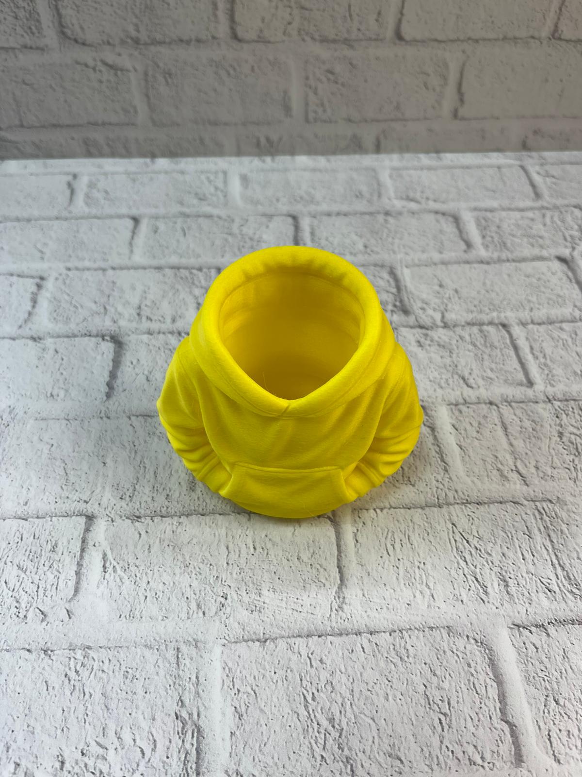 Sarı Hoodie Kalemlik 10x10 cm Masa Üstü Düzenleyici - Görsel 4