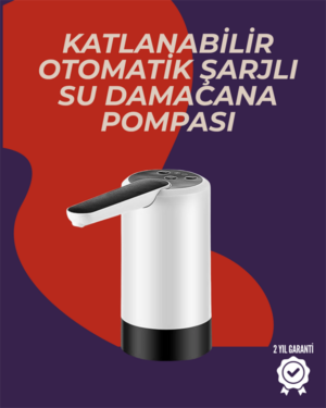 Şarjlı Damacana Su Pompası Otomatik ve Taşınabilir