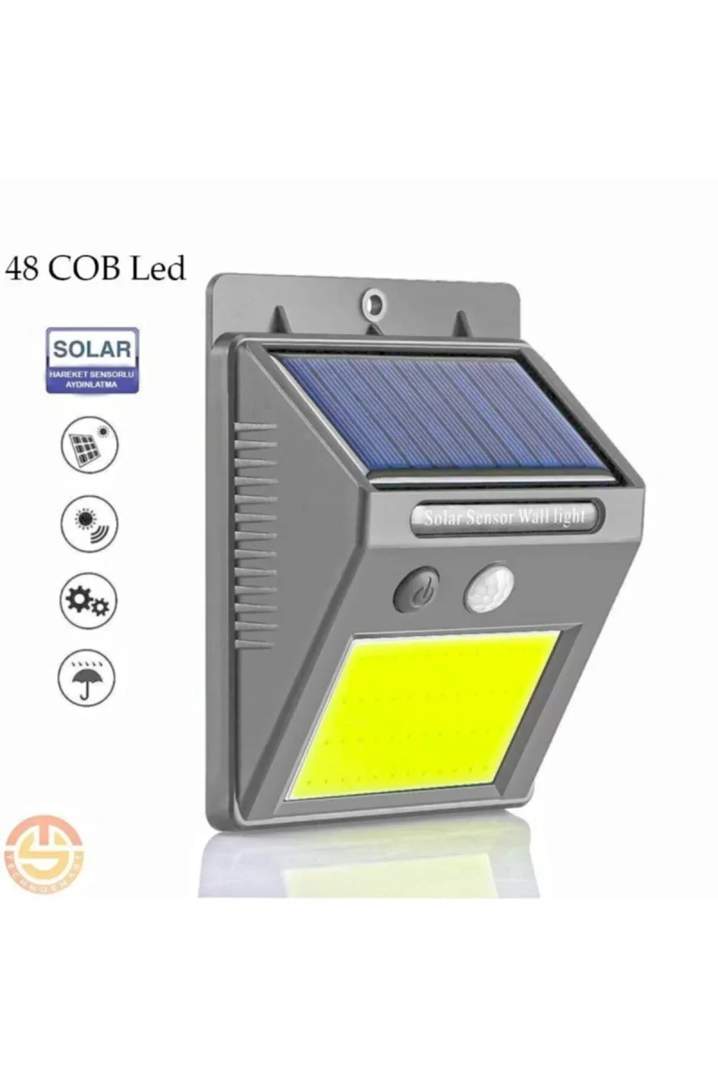 Hareket Sensörlü Solar 48 Led Bahçe Lambası - Görsel 2