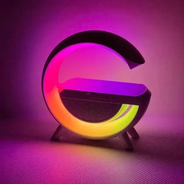 Kablosuz Şarj Standlı RGB Hoparlör - Görsel 4