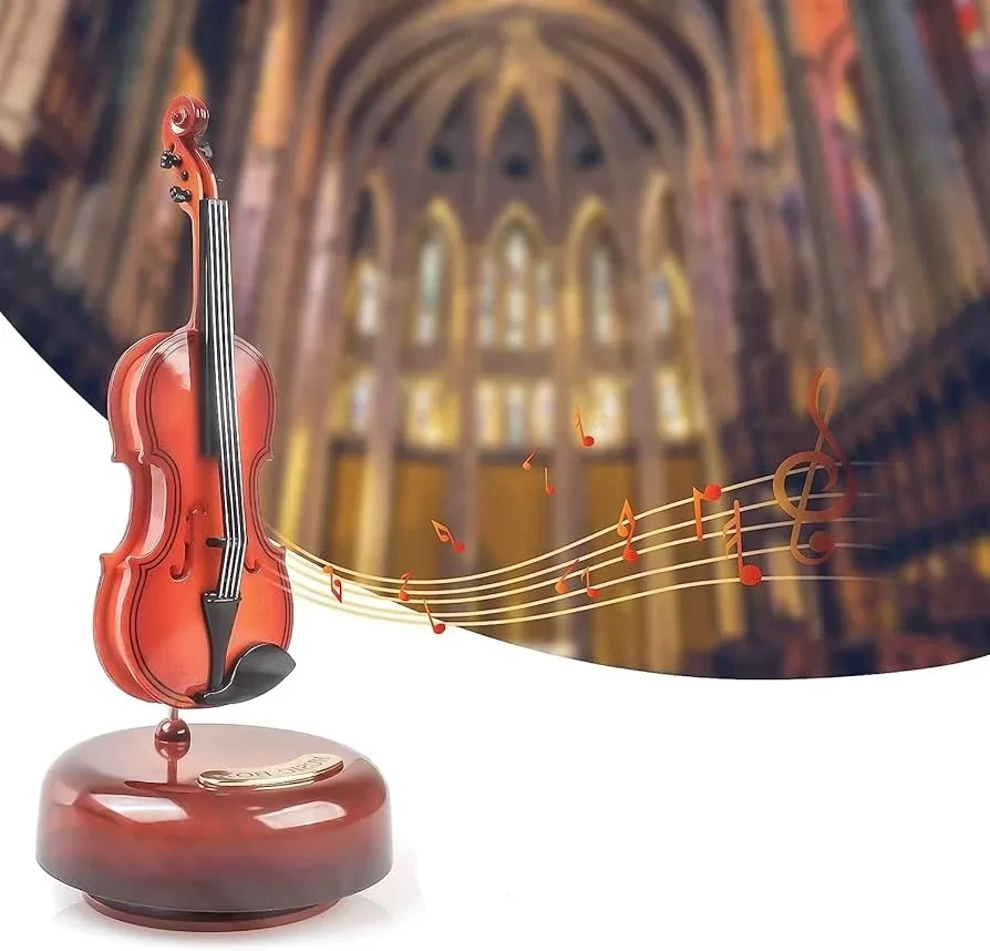 Hareketli Violin Müzik Kutusu - Görsel 4