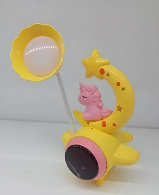 Çocuk Odası Ay ve Unicorn Desenli Gece Lambası - Görsel 2