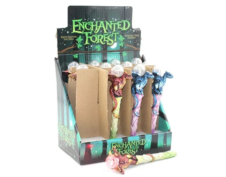Dragonlu Polyester Işıklı Tükenmez Kalem - Görsel 3