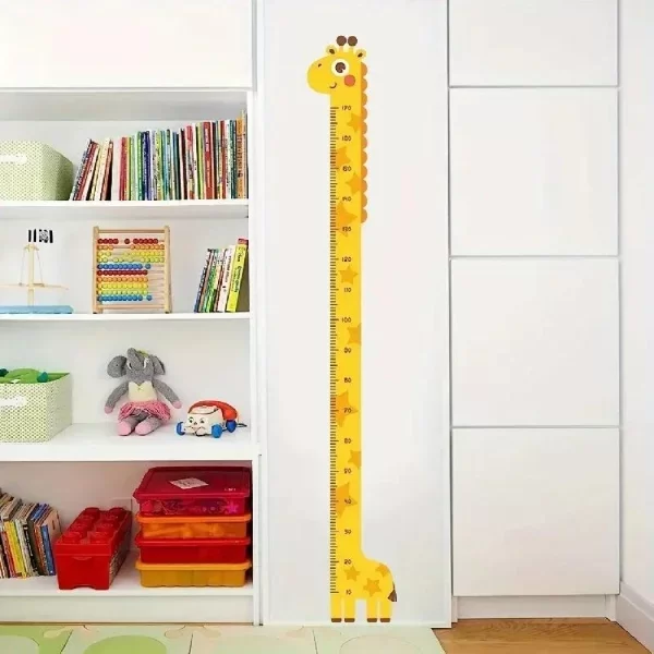 Sevimli Sarı Zürafa Boy Ölçüsü Sticker - Görsel 2