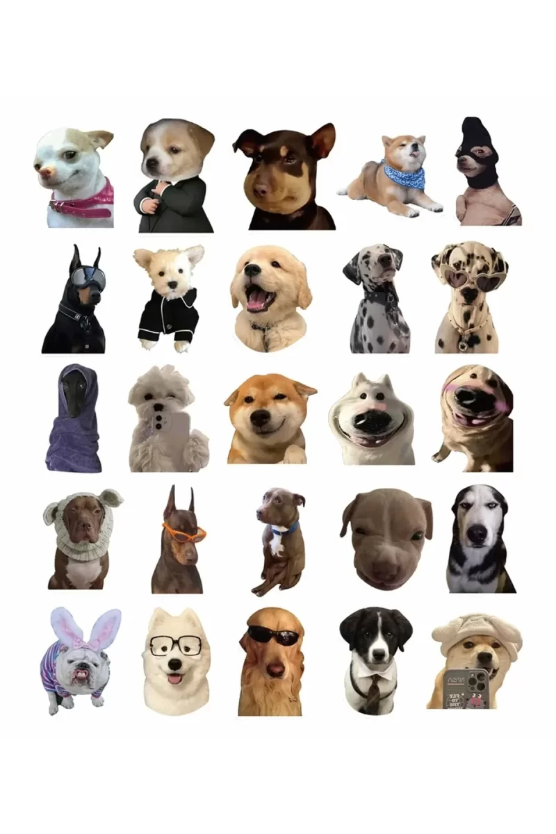 Sevimli Köpek Çıkartmaları Laptop Notebook Tablet Sticker Seti - Görsel 2