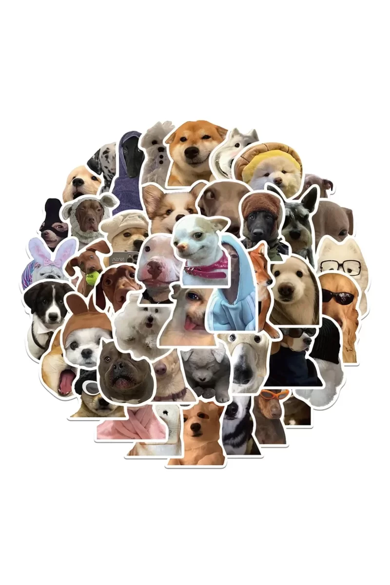 Sevimli Köpek Çıkartmaları Laptop Notebook Tablet Sticker Seti - Görsel 3