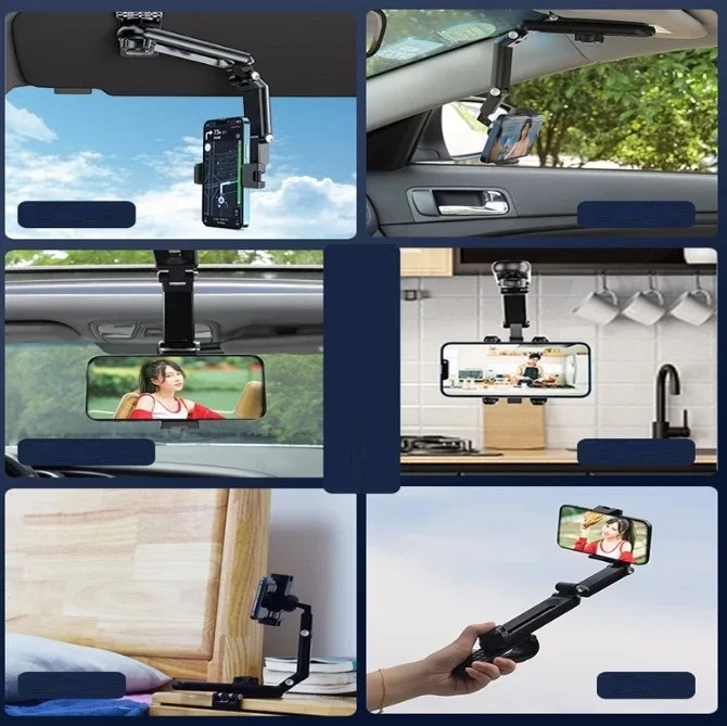 1080° Dönebilen Çok Fonksiyonlu Telefon Tutucu - Görsel 5