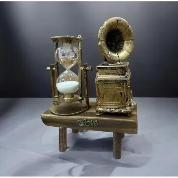 Gramofon Biblolu Kum Saati - Görsel 2