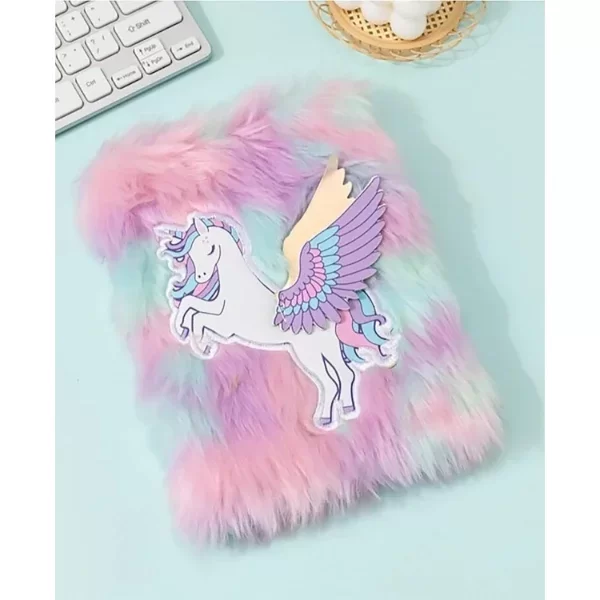 Unicorn Tasarımlı Peluş Hatıra Defteri - Görsel 2