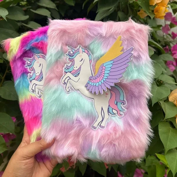 Unicorn Tasarımlı Peluş Hatıra Defteri - Görsel 3