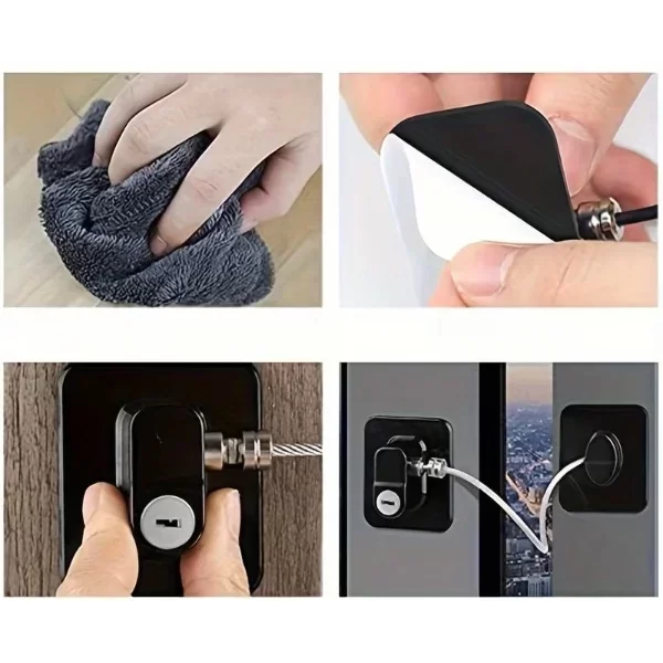 Siyah Plaka Halatlı Emniyet Kilidi - Görsel 3