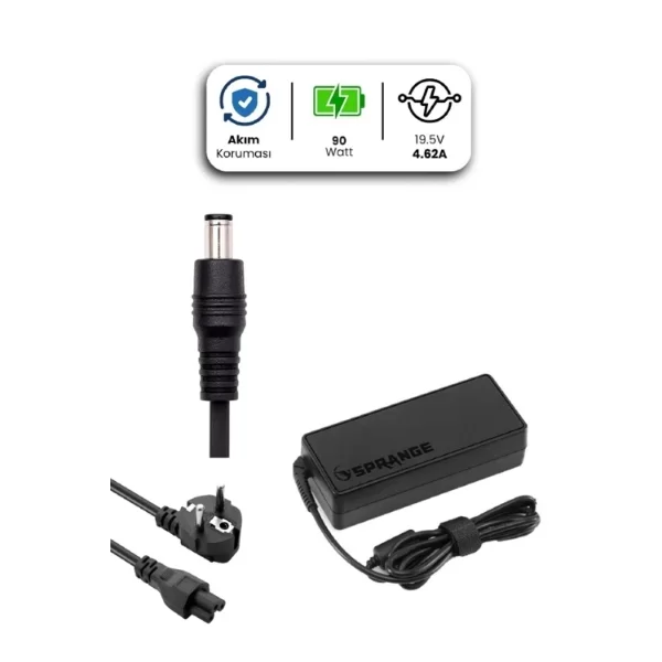19.5V 4.62A 4.5 * 3.0mm 90W DELL İçin Laptop Adaptör