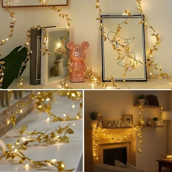 3 Metre Yaldızlı Gold LED Işık - Görsel 5