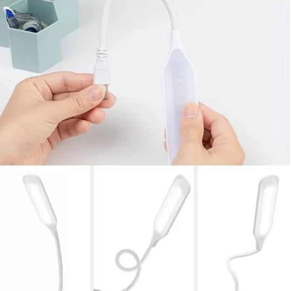 Kompakt USB Beyaz 14 Ledli 3 Kademeli Dokunmatik Okuma Lambası - Görsel 2